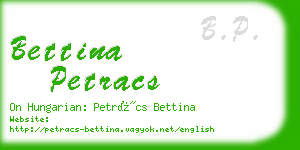 bettina petracs business card